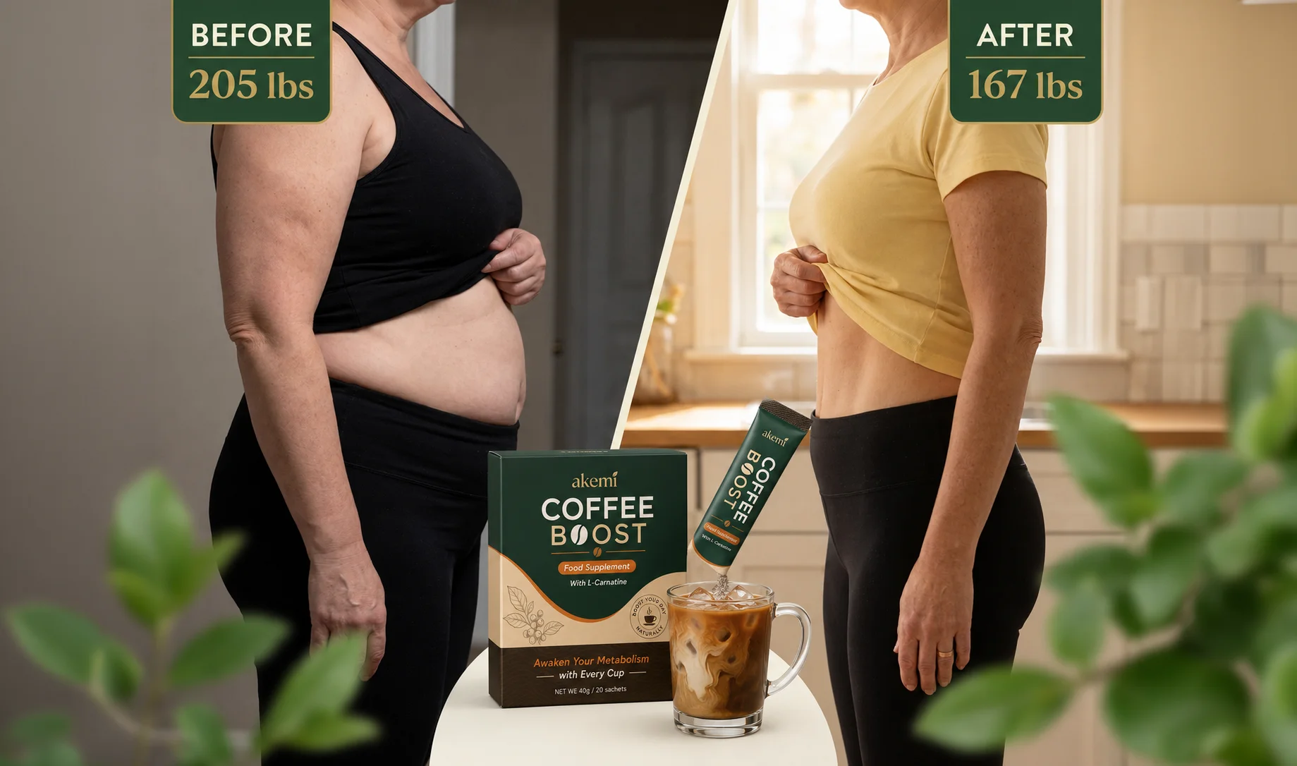 Akemi Coffee Before and After
